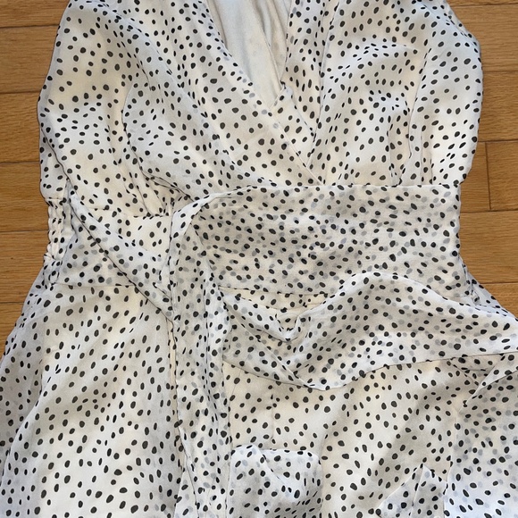 Women's JAPNA Cream and Black Polka Dot Skort Dress - Picture 11 of 11